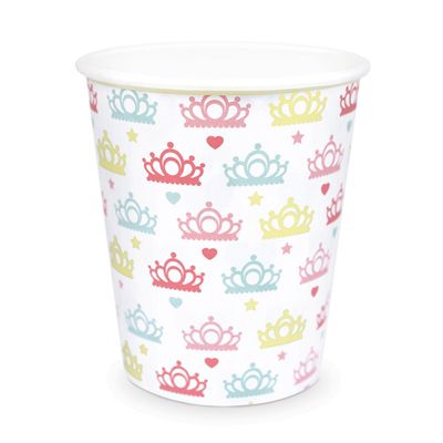 8 vasos de papel princesa