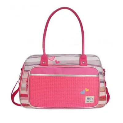 Bolso cambiador Pret denimized rosa