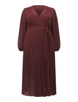 Penelope Curve Pleated Wrap Dress - Women's Fashion | Ever New