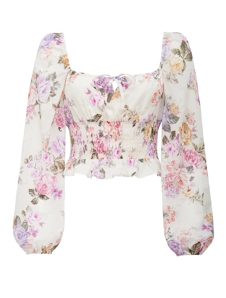 Marina Shirred Josephine Blouse