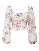 Marina Shirred Josephine Blouse