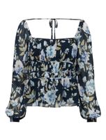 Macy Shirred-Waist Blouse