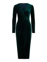 Antionette Wrap Velvet Midi Dress - Women's Fashion | Ever New