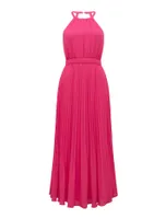 Gwenyth Pleated Halter Maxi Dress