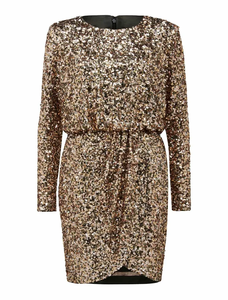 Juniper Sequin Wrap Mini Dress