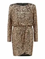 Juniper Sequin Wrap Mini Dress