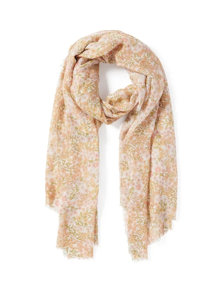 Diana Floral Linen Scarf