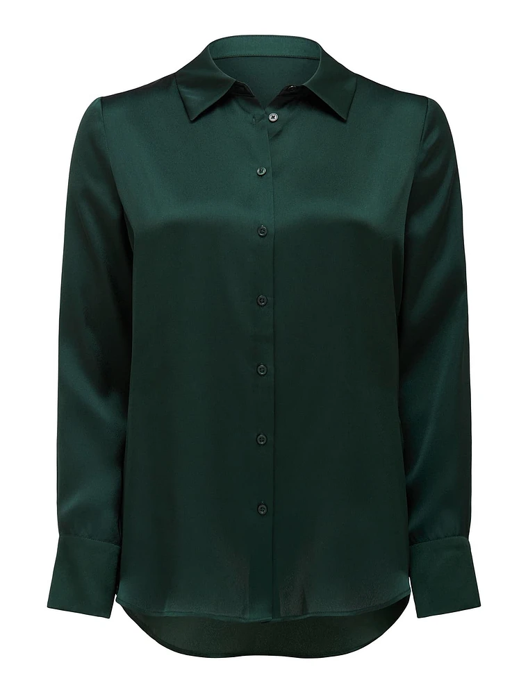 Lila Longline Satin Shirt