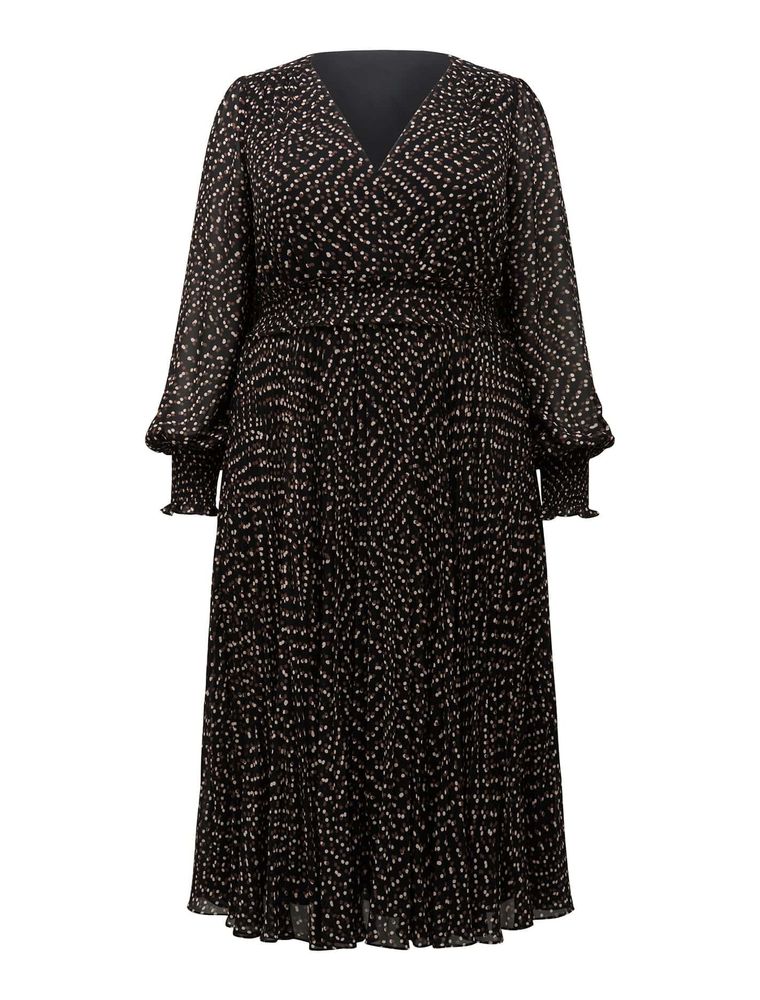 Leighton Curve Pleated Midi Dress
