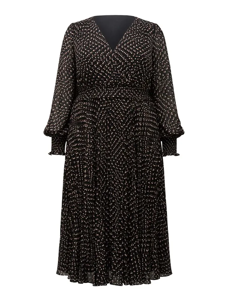 Leighton Curve Pleated Midi Dress - Women's Fashion | Ever New