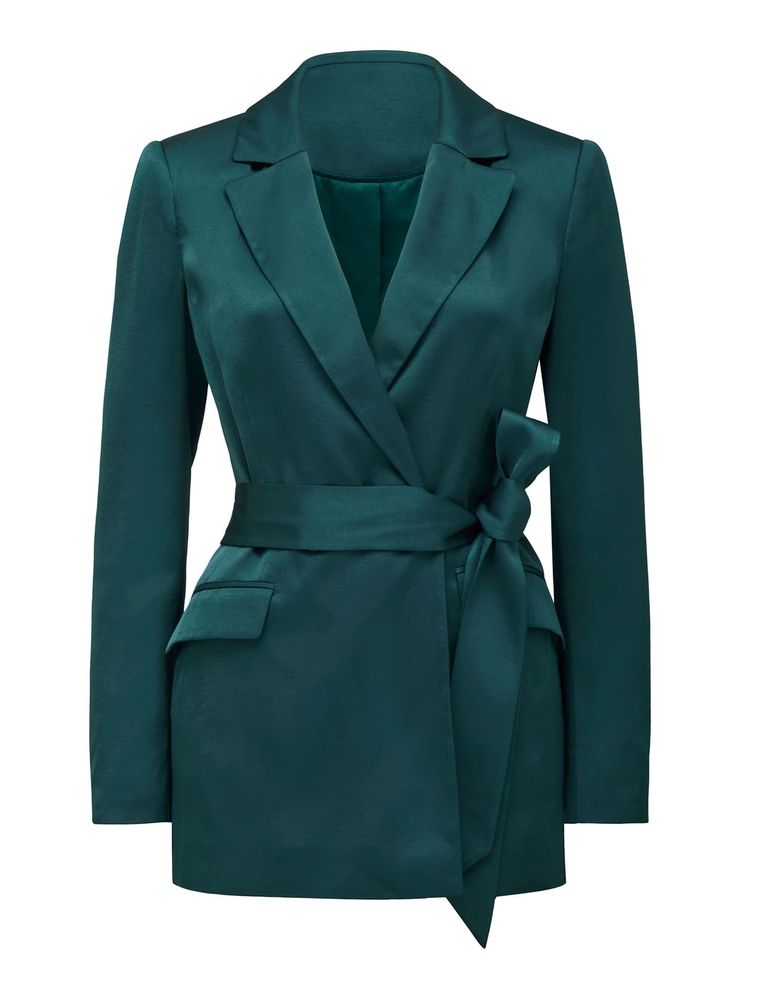 Alora Satin Tie Blazer