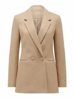 Connie Double-Breasted Blazer Camel - 0 to 12 Women's Blazers