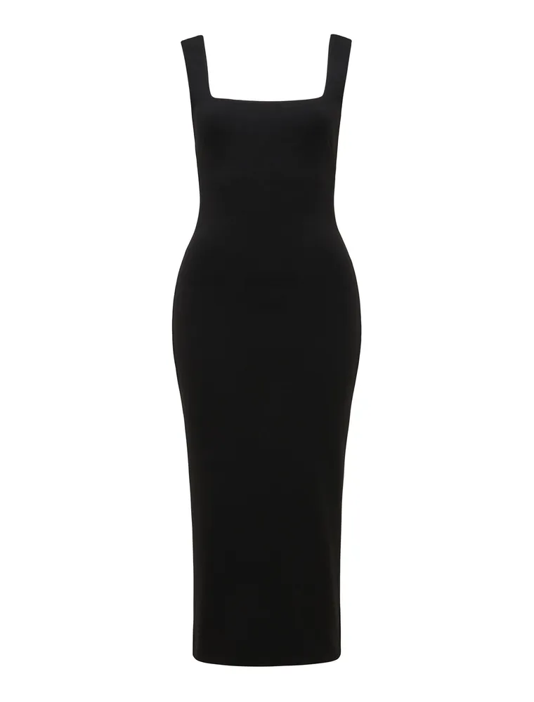 Rita Square-Neck Bodycon Midi Dress