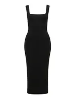 Rita Square-Neck Bodycon Midi Dress