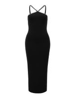 Gwen Arrow Neck Bodycon Midi Dress