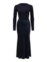Alicia Long Sleeve Mixed-Knit Dress
