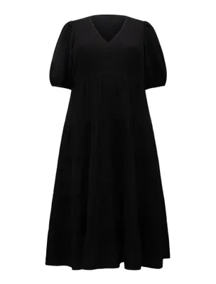 Maura Curve Tiered Midi Dress - Women's Fashion | Ever New