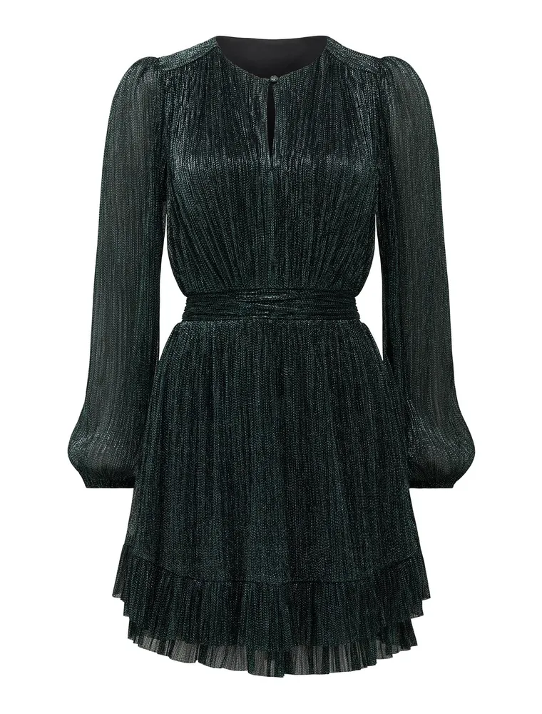 Goldie Long Sleeve Plisse Mini Dress - Women's Fashion | Ever New
