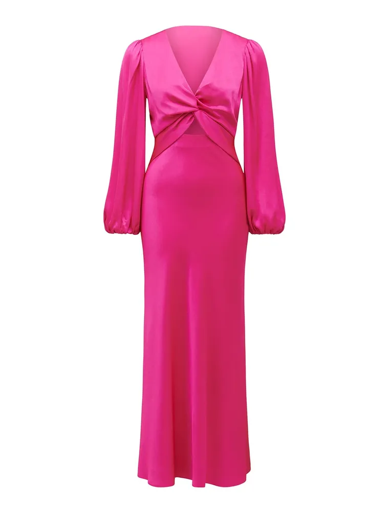 Wren Long Sleeve Twist Maxi Dress in Pink - Size  0 to 12 - Women's Occasion Dresses