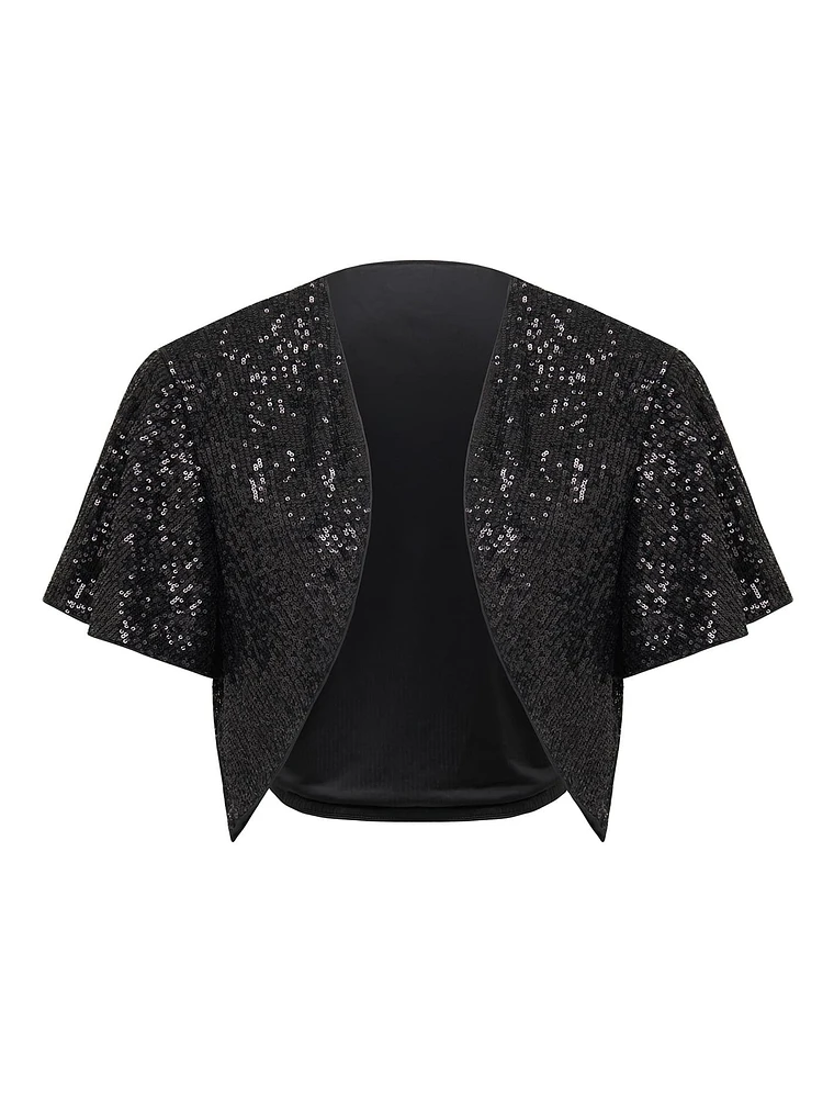 Selena Sequin Short Cape