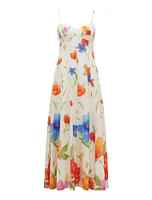 Vayda Sun Dress White/Floral Print - 0 to 12 Women's Day Dresses