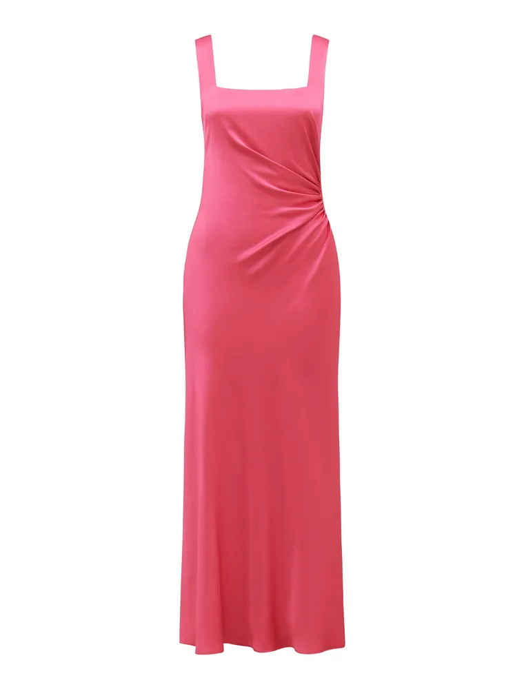 Winnie Square Neck Ruched Midi Dress