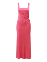 Winnie Square Neck Ruched Midi Dress