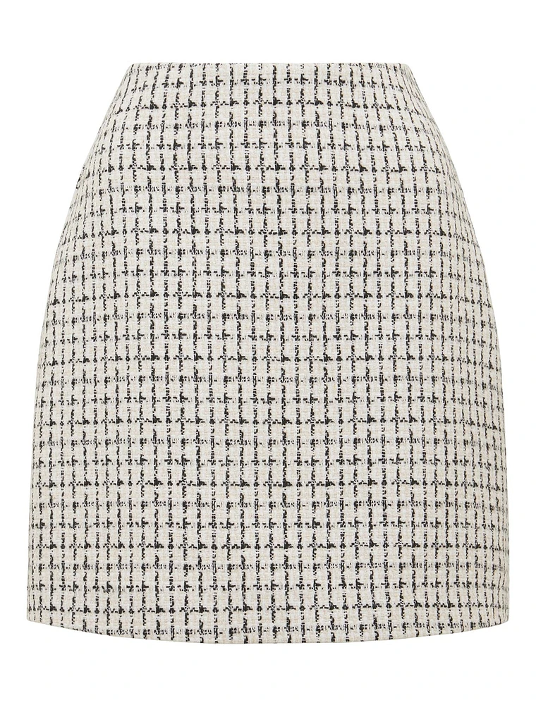 Pearl Bouclé Mini Skirt