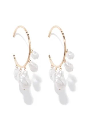 Harlow Pearl Hoop Earrings