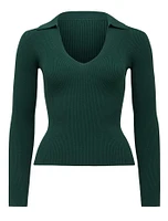 Selena Collar Knit Top