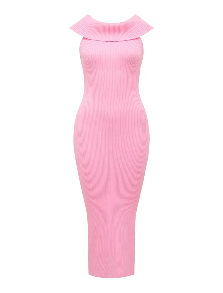 Naomi Bardot Column Knit Dress