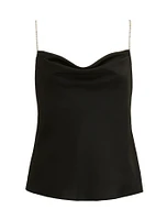 Rosalie Diamante-Strap Cowl Cami