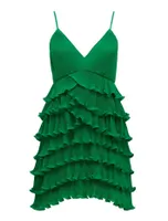 Frankie Ruffle Pleated Mini Dress