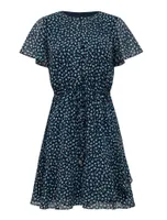 Nahla Petite Flutter-Sleeve Mini Dress