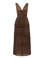Jade Petite Plisse Midi Dress