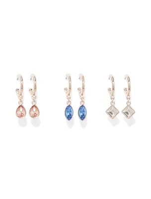 Cleo Glass Hoop Earrings Multi-Pack in Multicolour - Women's Jewelry