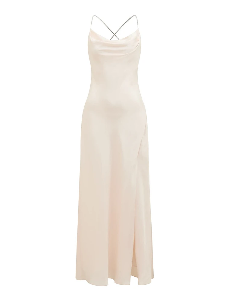 Hannah Petite Diamante-Strap Dress White - 0 to 12 Women's Occasion Dresses