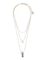 Alma Pearl and Stone Necklace