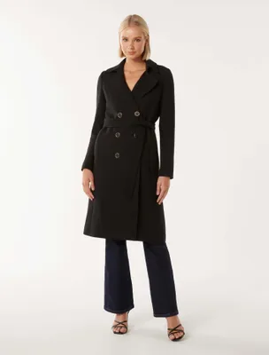 Claire Trench Coat Black - 0 to 12 Women's Coats