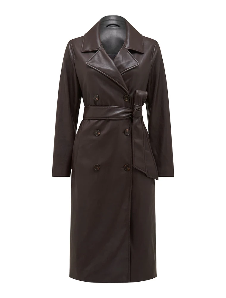 Ronnie Vegan Leather Trench Coat