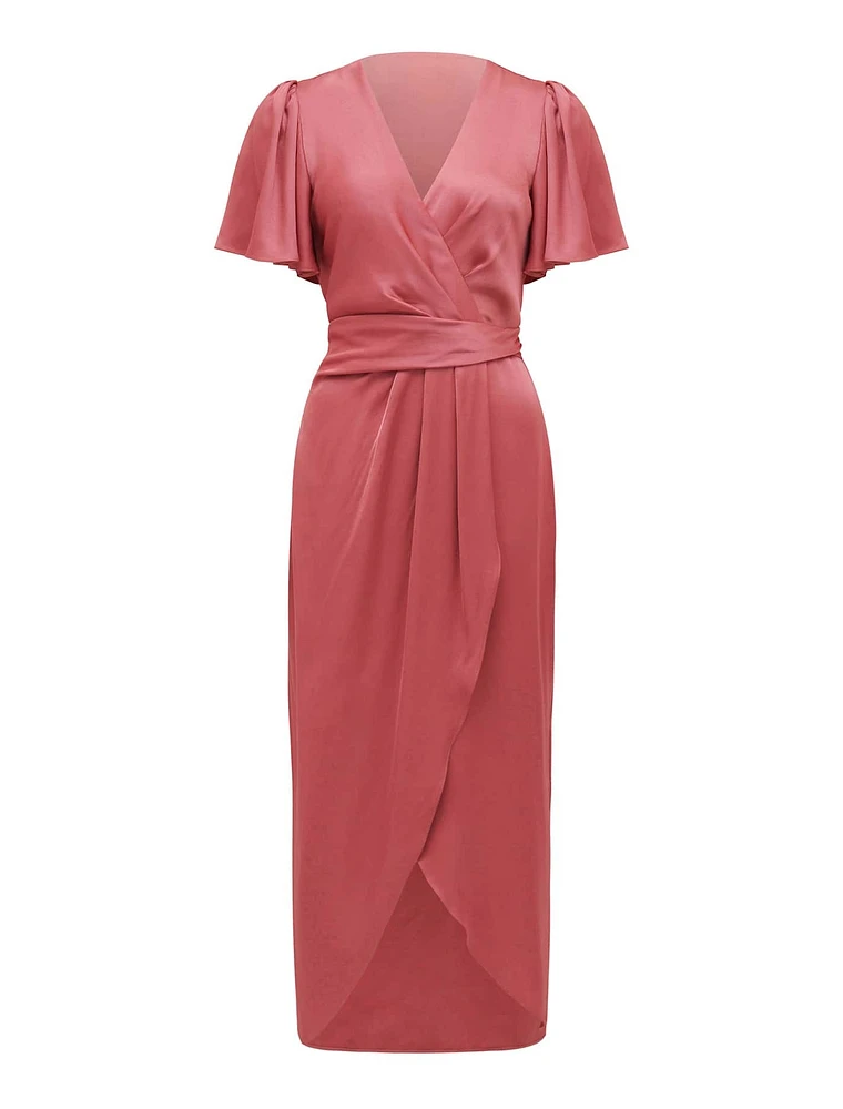 Estelle Flutter Sleeve Midi Dress