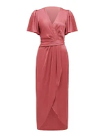 Estelle Flutter Sleeve Midi Dress