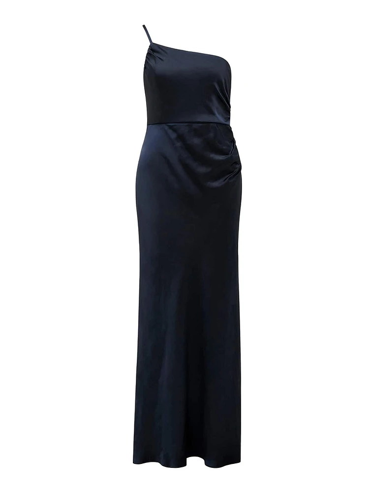 Kelly Petite One-Shoulder Maxi Dress Navy - 0 to 12 Women's Event Dresses