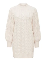 Harper Cable Knit Sweater Dress White - 0 to 12 Women's Dresses