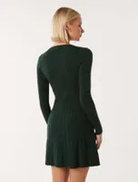 Faye D-Ring Mini Knit Dress