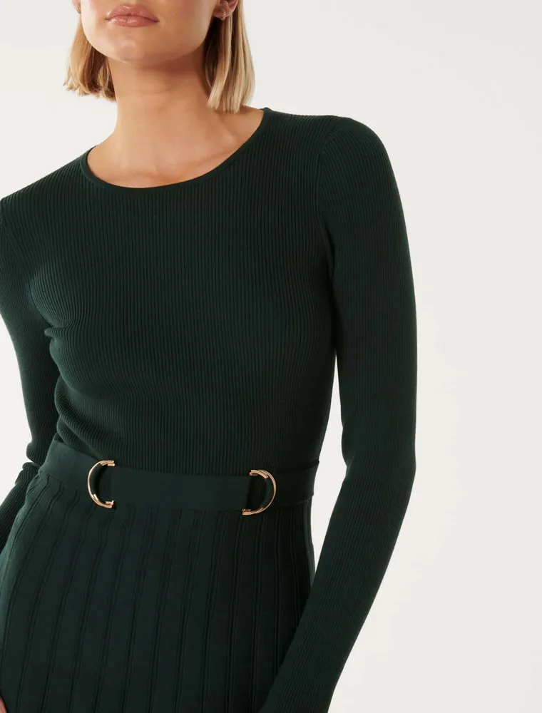Faye D-Ring Mini Knit Dress