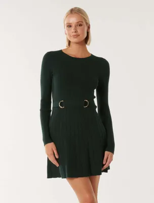 Faye D-Ring Mini Knit Dress