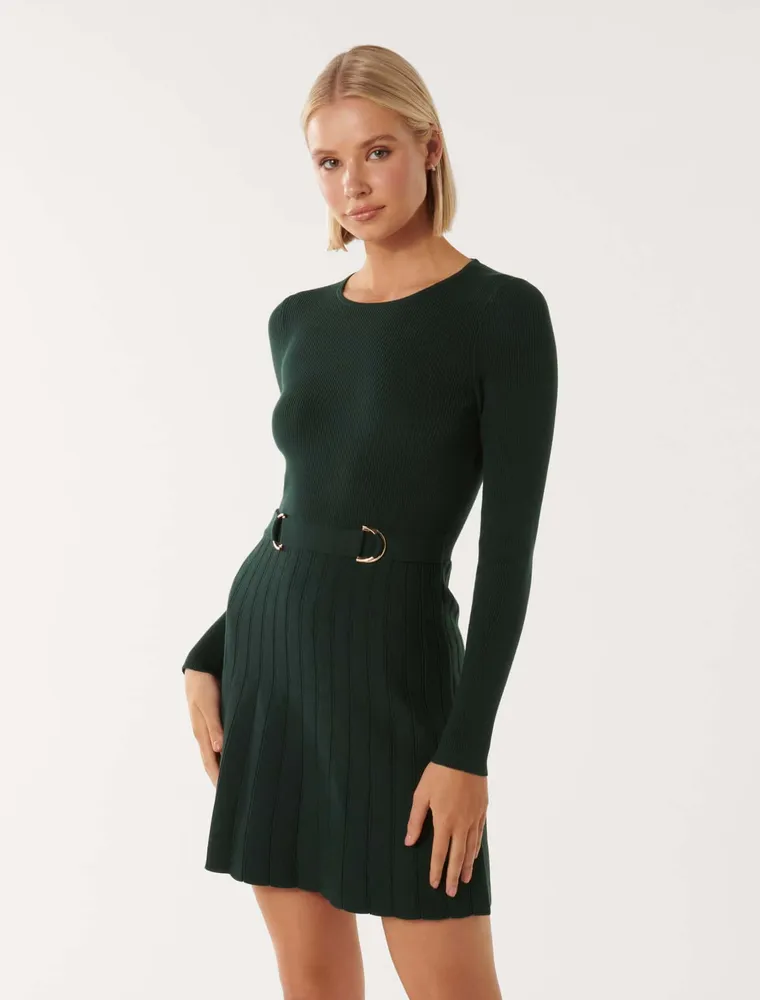 Faye D-Ring Mini Knit Dress