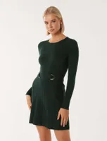 Faye D-Ring Mini Knit Dress