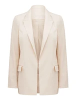 Lacey Linen Blazer Pearl - 0 to 12 Women's Blazers